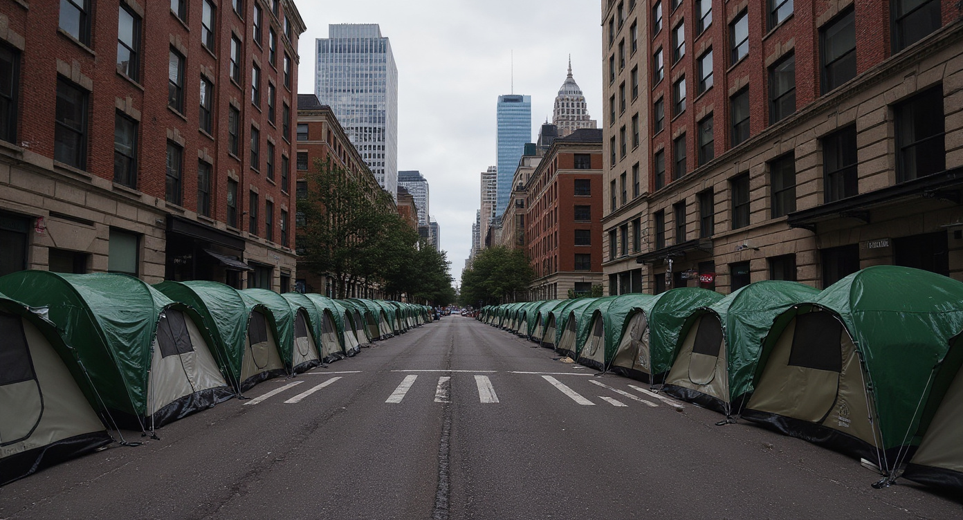 Manhattan Now Has a 12-Block Homeless Encampment — And the Mayor's Big Plan Is a Seven-Day Waiting Period